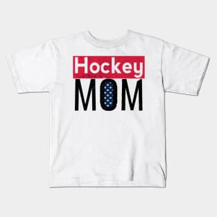 American Hockey Mom Red and Black Kids T-Shirt